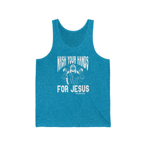 “Wash Your Hands Jesus” Unisex Jersey Tank