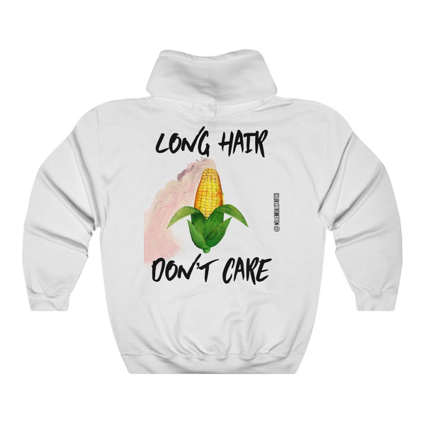 “Long Hair Don’t Care” Unisex Heavy Blend™ Hooded Sweatshirt