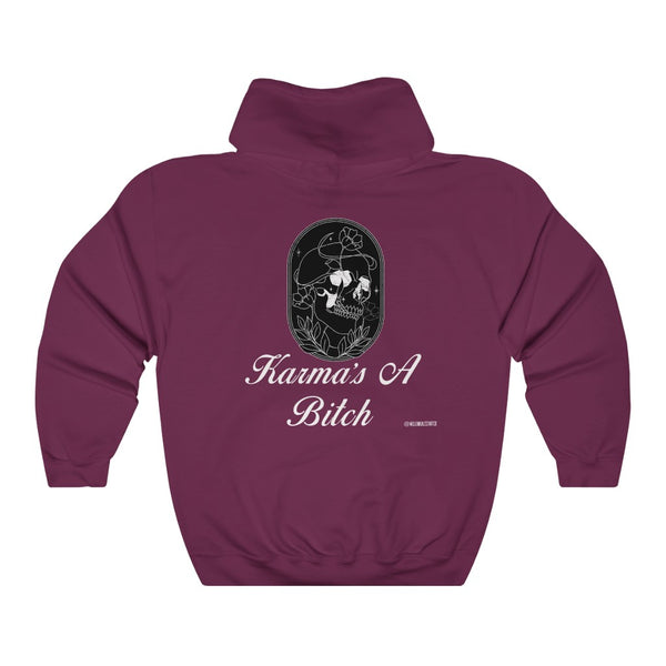 “Karmas A Bitch” Unisex Heavy Blend™ Hooded Sweatshirt