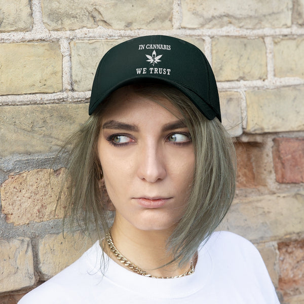 “In Cannabis We Trust” 420 Unisex Twill Hat