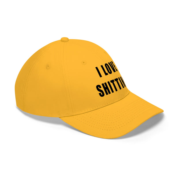 “I Love Shitting” Unisex Twill Hat