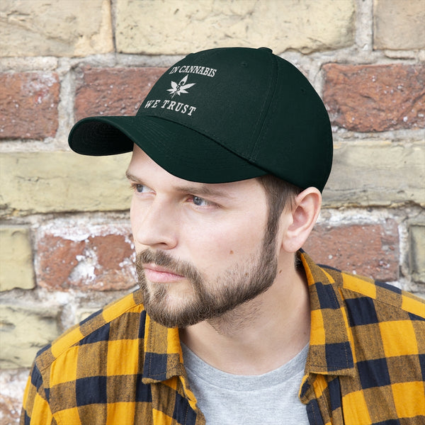 “In Cannabis We Trust” 420 Unisex Twill Hat