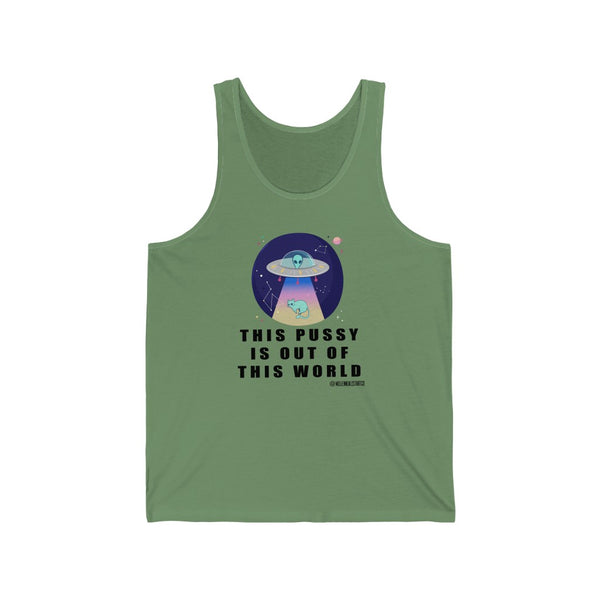 “This Pussy Is Out” Unisex Jersey Tank