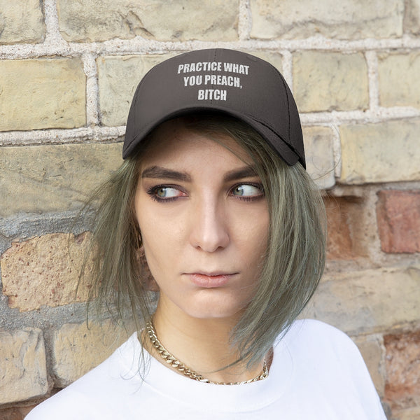 “Practice Bitch” Unisex Twill Hat