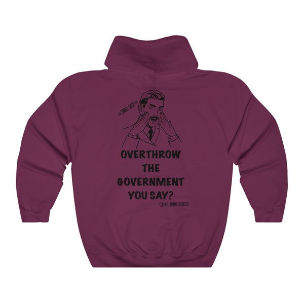 “Overthrow The Government” Unisex Heavy Blend™ Hooded Sweatshirt