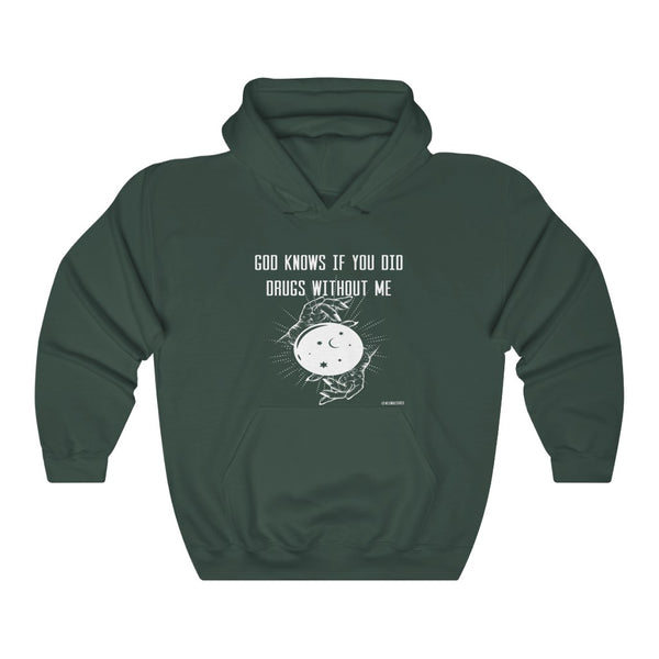 “God Knows Drugs” Unisex Heavy Blend™ Hooded Sweatshirt