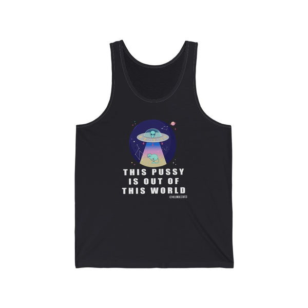 “This Pussy Is Out” Unisex Jersey Tank