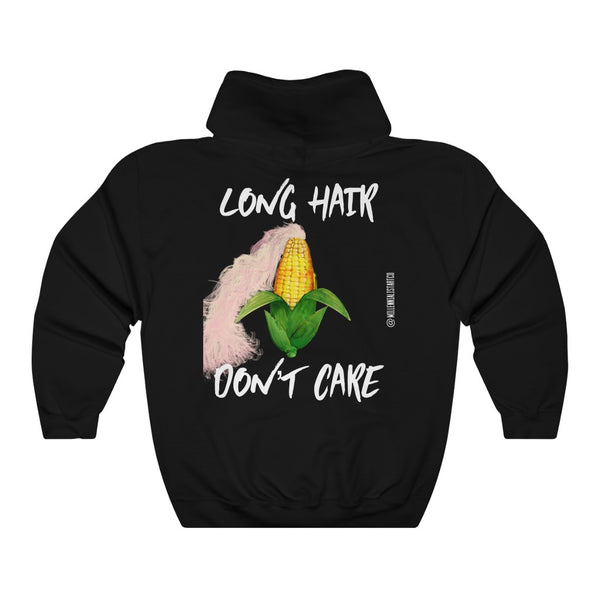 “Long Hair Don’t Care” Unisex Heavy Blend™ Hooded Sweatshirt