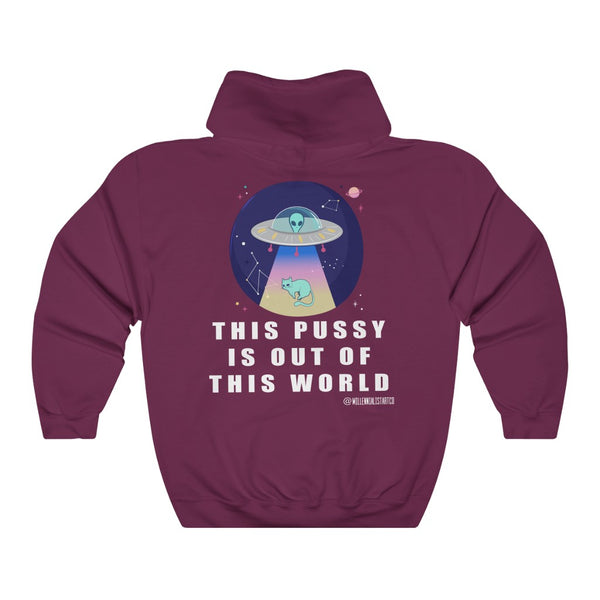 “This Pussy Is Out” Unisex Heavy Blend™ Hooded Sweatshirt