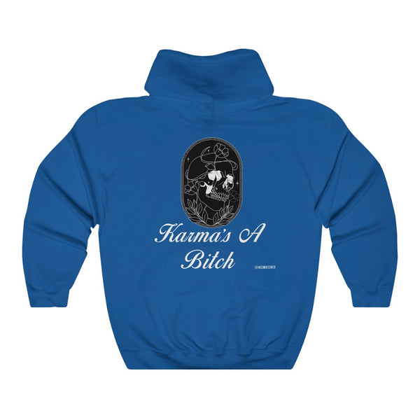 “Karmas A Bitch” Unisex Heavy Blend™ Hooded Sweatshirt