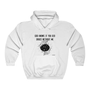 “God Knows Drugs” Unisex Heavy Blend™ Hooded Sweatshirt