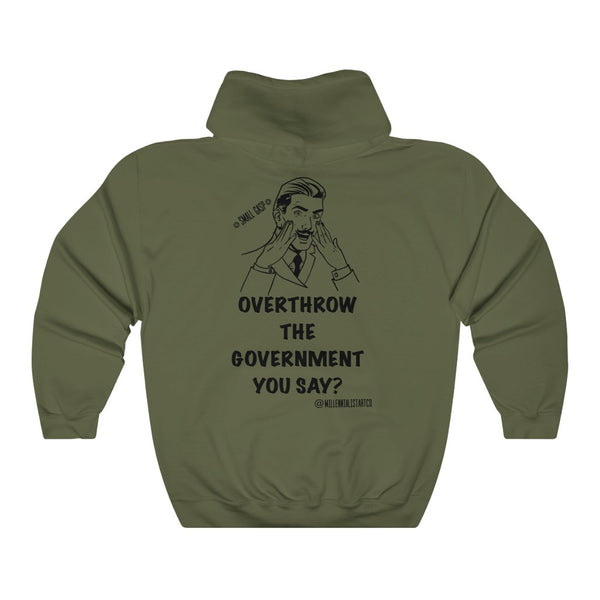 “Overthrow The Government” Unisex Heavy Blend™ Hooded Sweatshirt