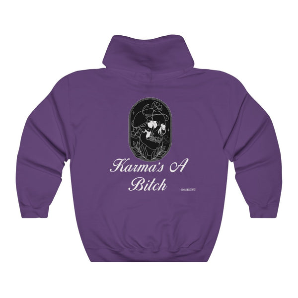 “Karmas A Bitch” Unisex Heavy Blend™ Hooded Sweatshirt