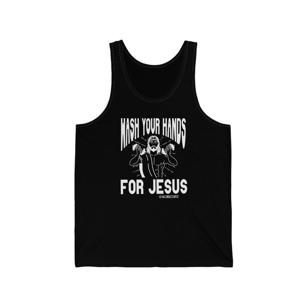 “Wash Your Hands Jesus” Unisex Jersey Tank