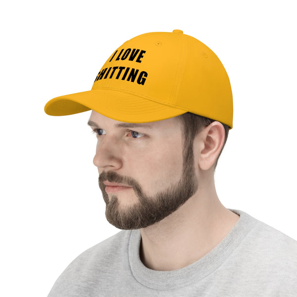 “I Love Shitting” Unisex Twill Hat