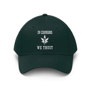 “In Cannabis We Trust” 420 Unisex Twill Hat