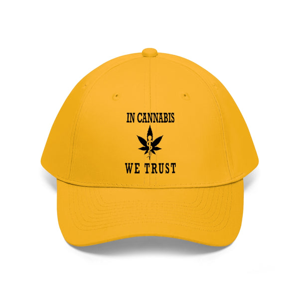 “In Cannabis We Trust” 420 Unisex Twill Hat