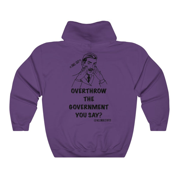 “Overthrow The Government” Unisex Heavy Blend™ Hooded Sweatshirt