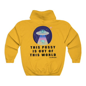 “This Pussy Is Out” Unisex Heavy Blend™ Hooded Sweatshirt