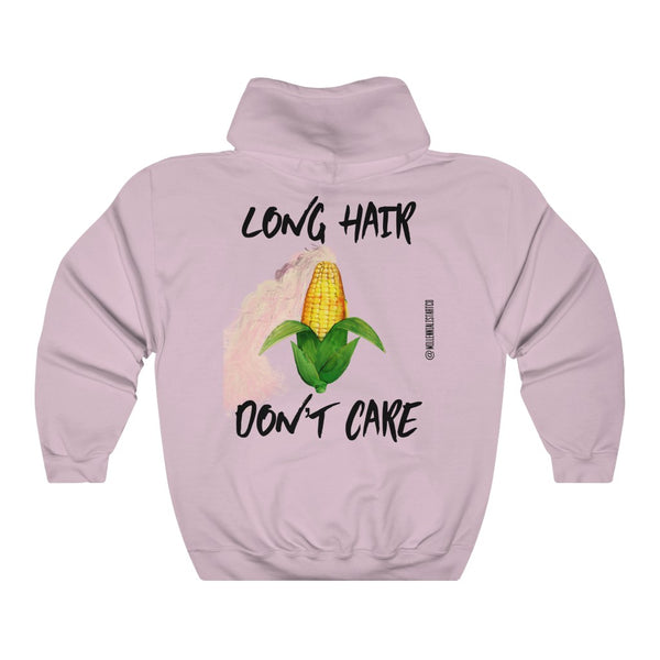 “Long Hair Don’t Care” Unisex Heavy Blend™ Hooded Sweatshirt