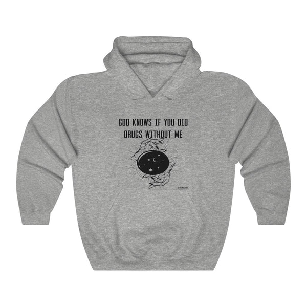 “God Knows Drugs” Unisex Heavy Blend™ Hooded Sweatshirt