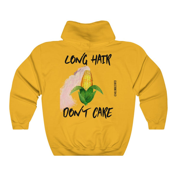 “Long Hair Don’t Care” Unisex Heavy Blend™ Hooded Sweatshirt