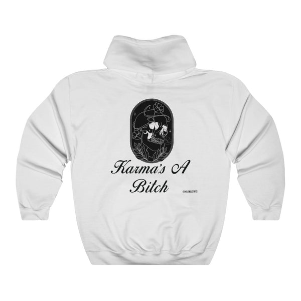 “Karmas A Bitch” Unisex Heavy Blend™ Hooded Sweatshirt