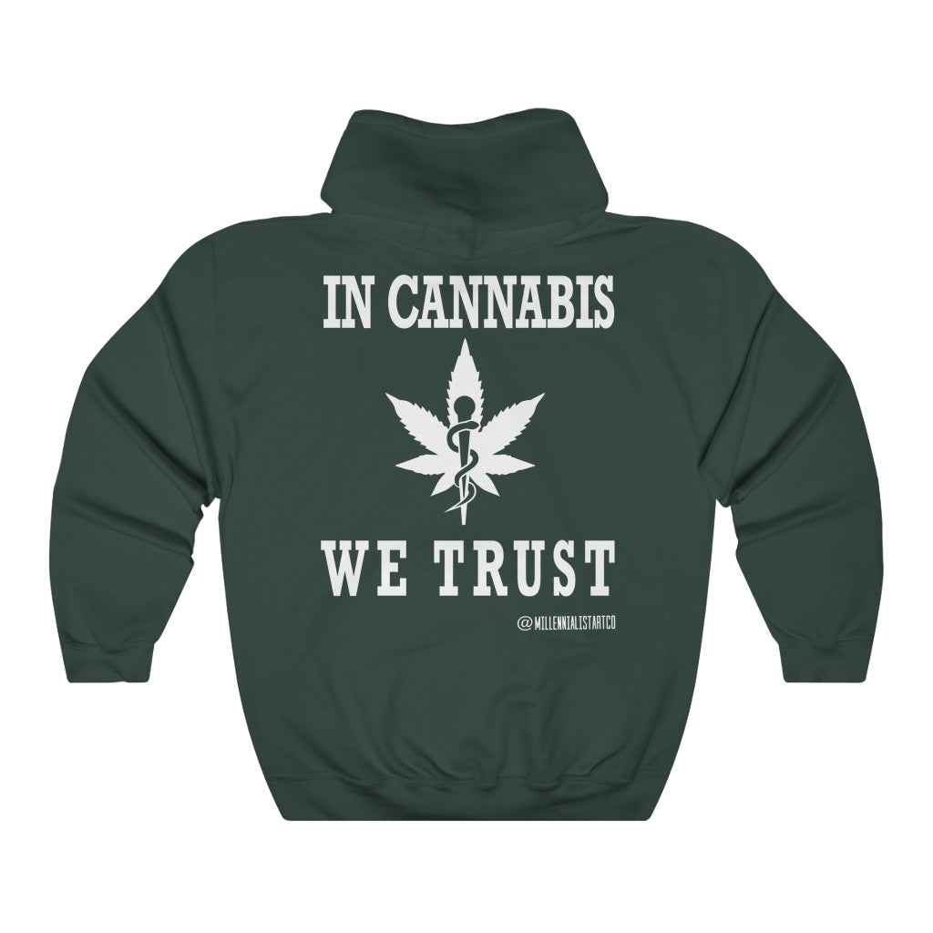 “In Cannabis We Trust” Unisex Heavy Blend™ Hooded Sweatshirt