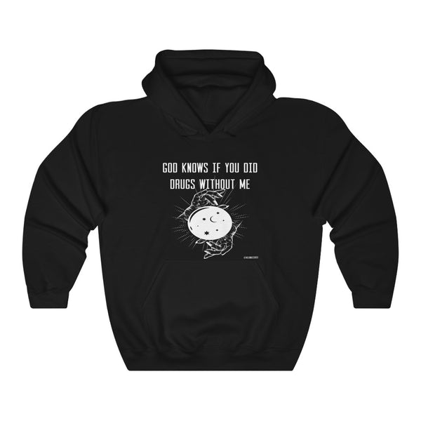 “God Knows Drugs” Unisex Heavy Blend™ Hooded Sweatshirt