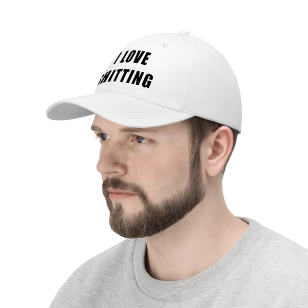 “I Love Shitting” Unisex Twill Hat