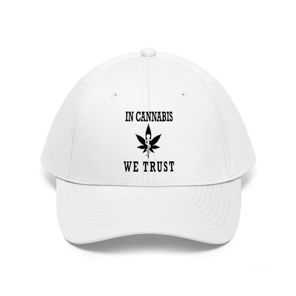 “In Cannabis We Trust” 420 Unisex Twill Hat