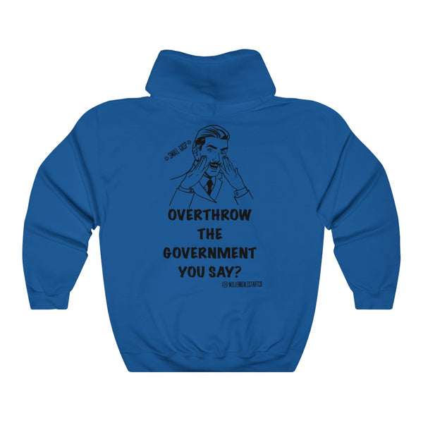 “Overthrow The Government” Unisex Heavy Blend™ Hooded Sweatshirt