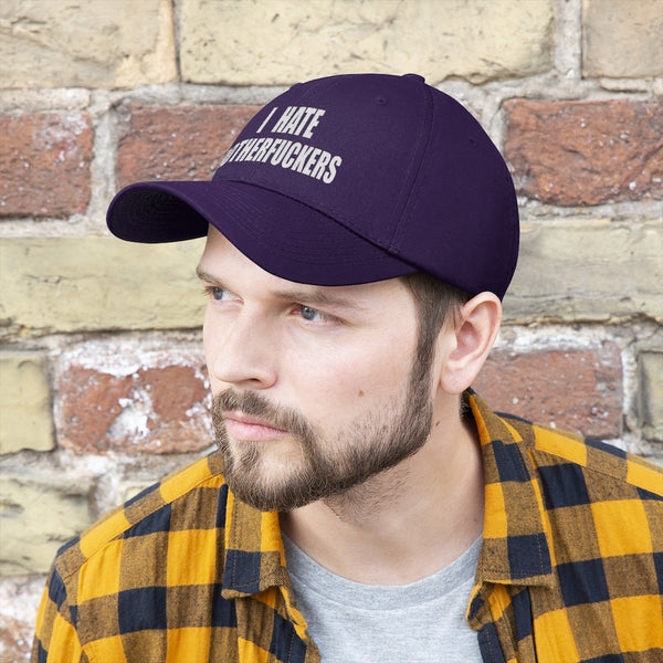 “I Hate Motherfuckers” Unisex Twill Hat